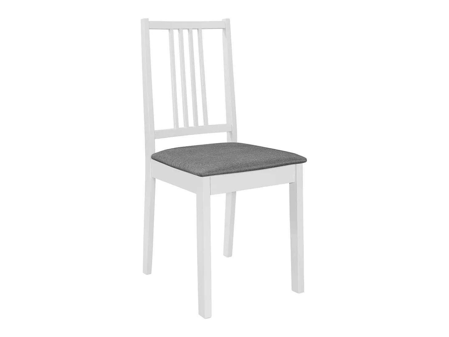 Sillas de comedor con cojines madera maciza blanca 2 unidades