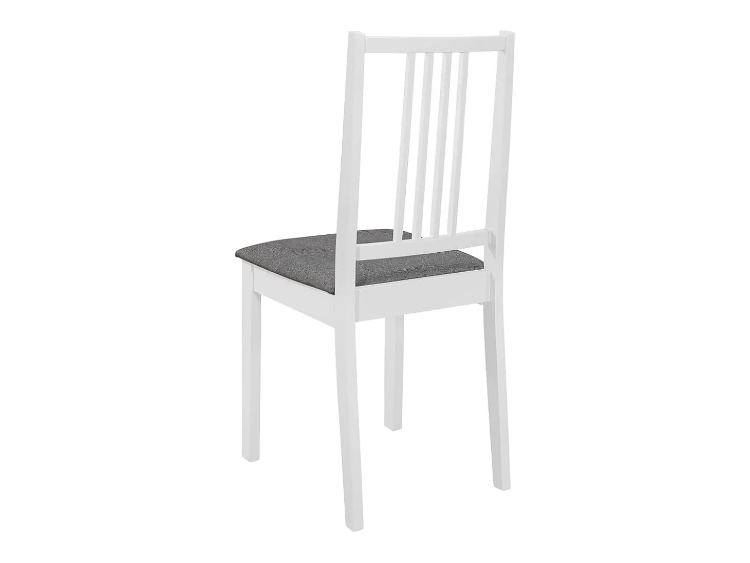 Sillas de comedor con cojines madera maciza blanca 2 unidades