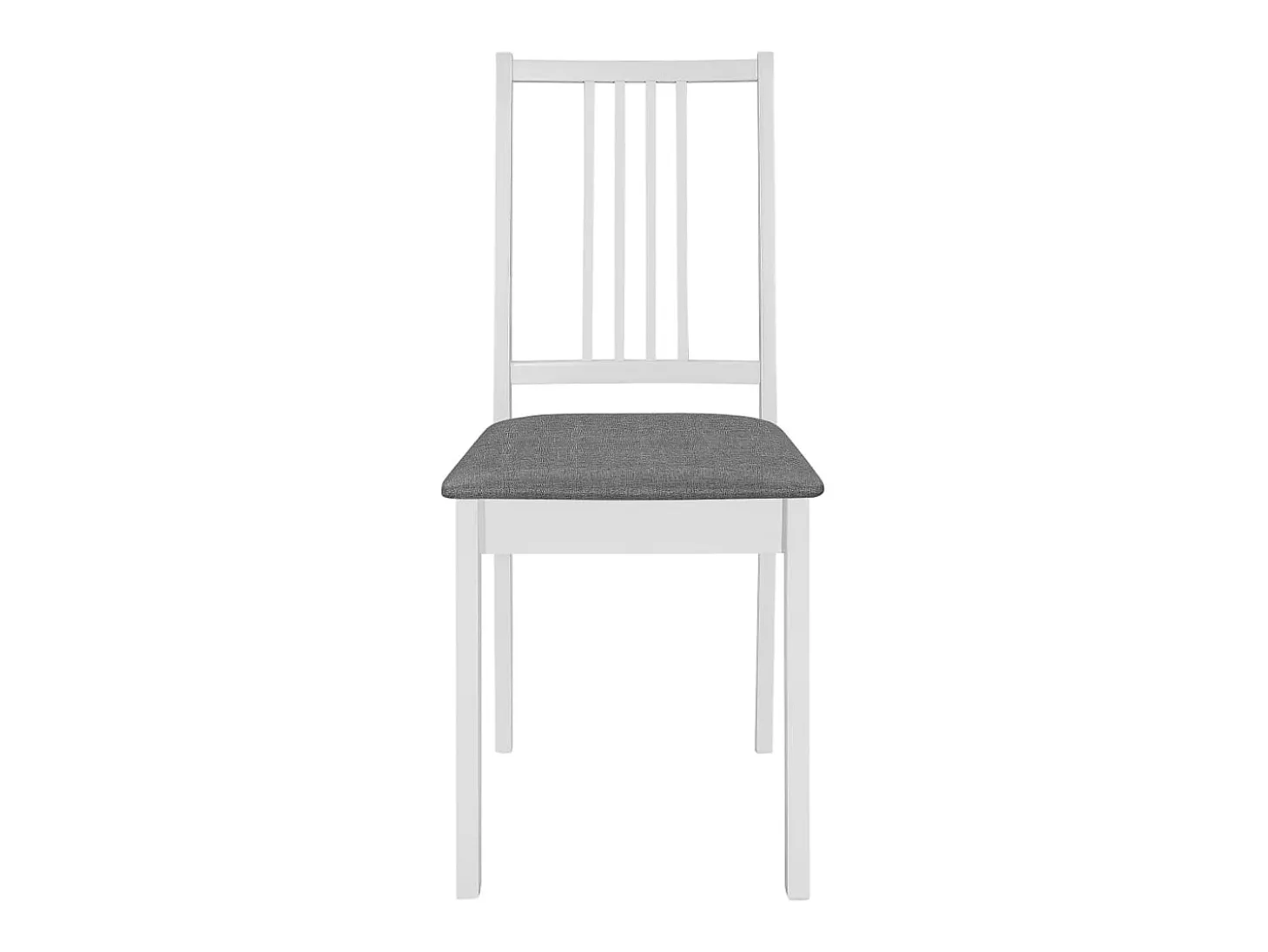 Sillas de comedor con cojines madera maciza blanca 2 unidades