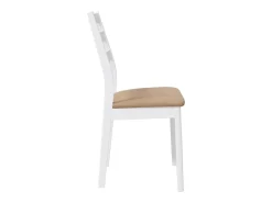 Sillas de comedor con cojines 2uds madera maciza blanco caucho