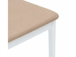 Sillas de comedor con cojines 2uds madera maciza blanco caucho