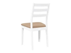 Sillas de comedor con cojines 2uds madera maciza blanco caucho