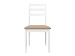 Sillas de comedor con cojines 2uds madera maciza blanco caucho
