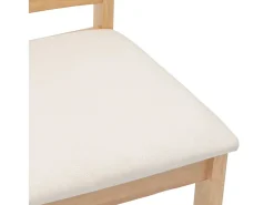 Sillas de comedor con cojines 2uds madera maciza natural caucho