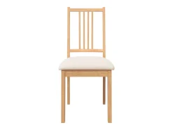 Sillas de comedor con cojines 2uds madera maciza natural caucho