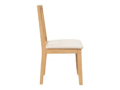 Sillas de comedor con cojines 2uds madera maciza natural caucho