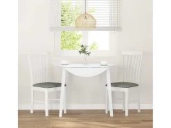 Sillas de comedor con cojines 2unidades madera maciza blanco caucho