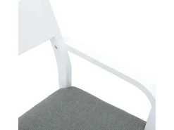 Sillas de comedor con cojines 2unidades madera maciza blanco caucho