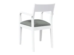Sillas de comedor con cojines 2unidades madera maciza blanco caucho