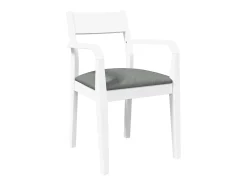 Sillas de comedor con cojines 2unidades madera maciza blanco caucho