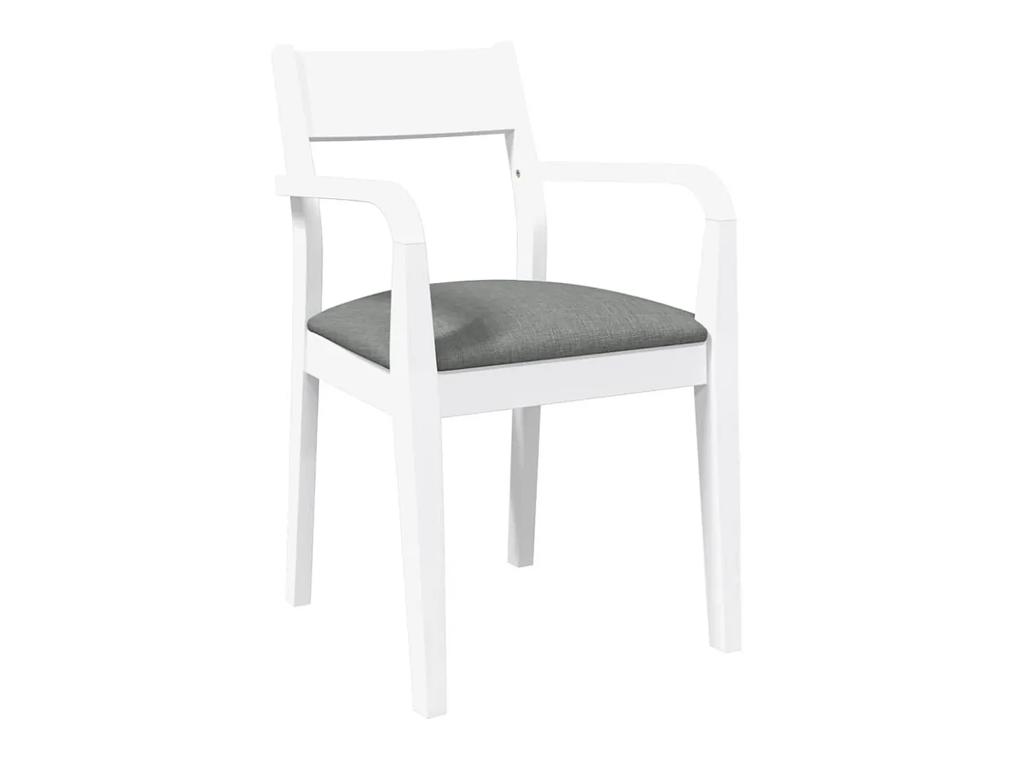 Sillas de comedor con cojines 2unidades madera maciza blanco caucho