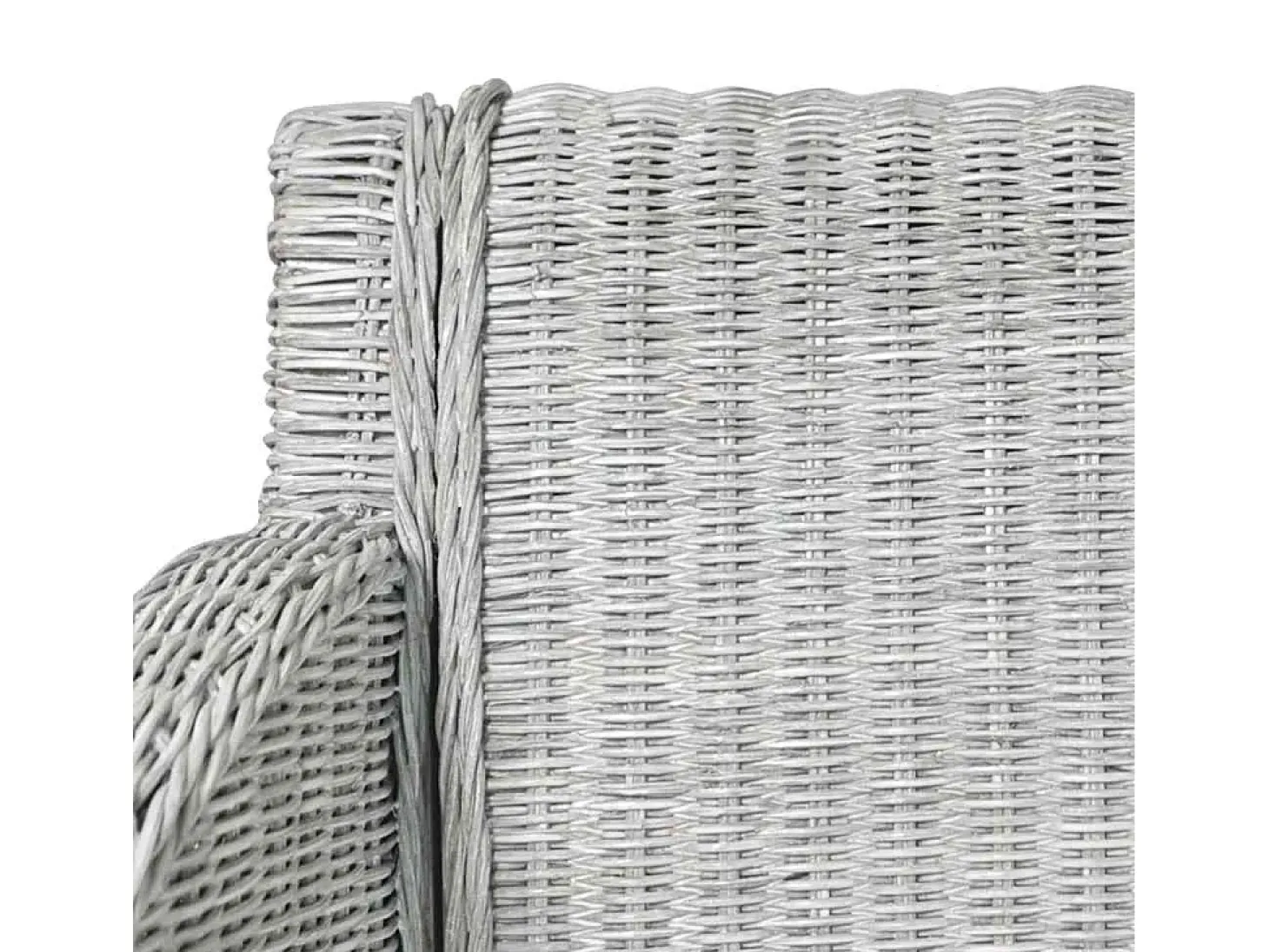 Sillas de comedor con cojines 2 unidades ratán natural gris