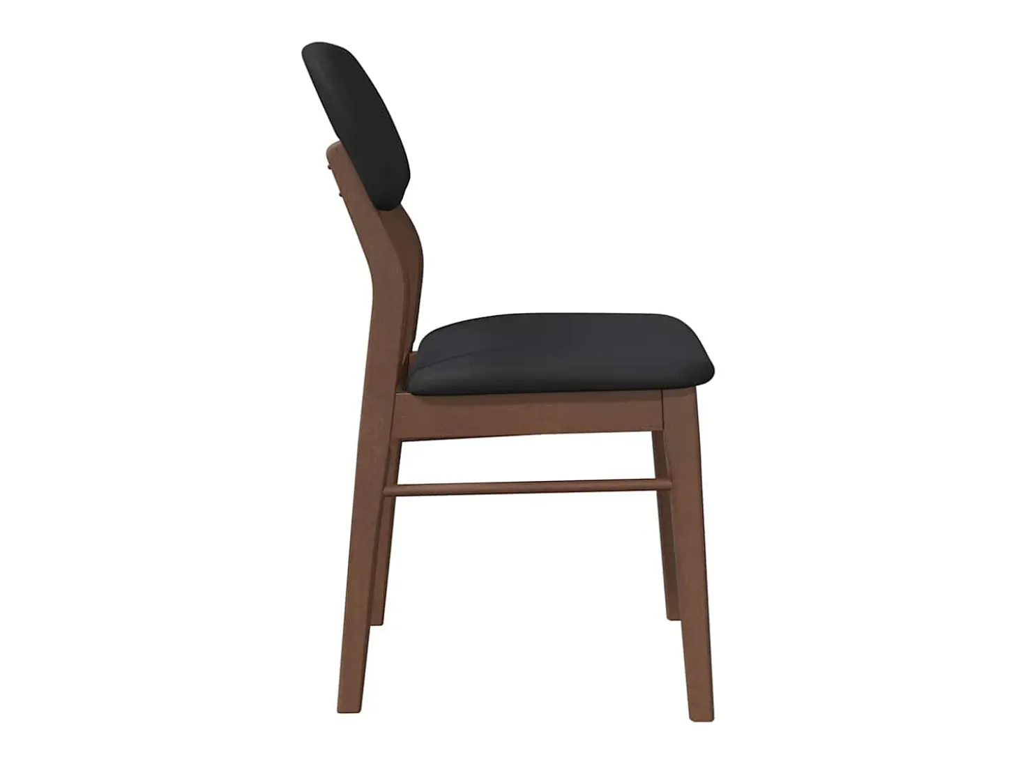 Sillas de comedor con cojines 2 uds madera maciza marrón caucho