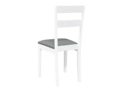 Sillas de comedor con cojines 2uds madera maciza blanco caucho