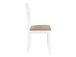 Sillas de comedor con cojines 2unidades madera maciza blanco caucho