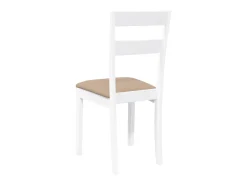 Sillas de comedor con cojines 2unidades madera maciza blanco caucho