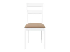 Sillas de comedor con cojines 2unidades madera maciza blanco caucho