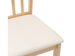 Sillas de comedor con cojines 2unidades madera maciza natural caucho
