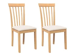 Sillas de comedor con cojines 2unidades madera maciza natural caucho