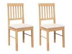 Sillas de comedor con cojines 2 unidades madera maciza caucho