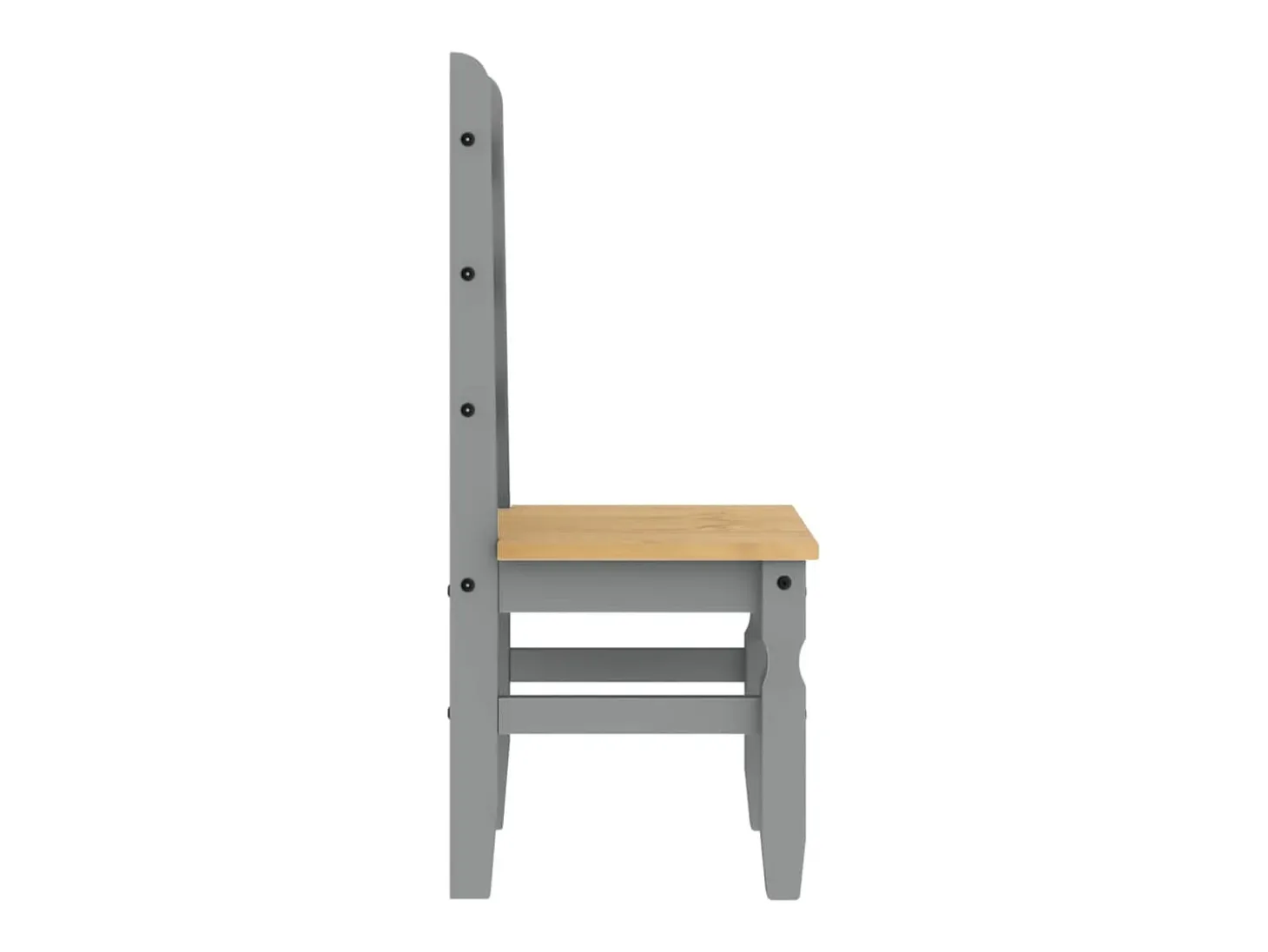 Sillas de comedor Corona 2 unidades madera pino gris 42x47x107 cm