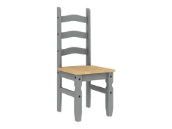 Sillas de comedor Corona 2 unidades madera pino gris 42x47x107 cm