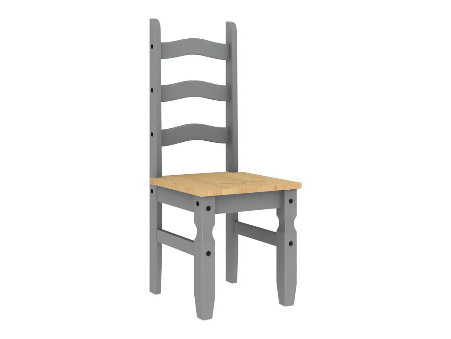 Sillas de comedor Corona 2 unidades madera pino gris 42x47x107 cm
