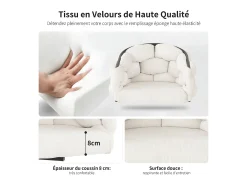 Sillas de comedor de terciopelo de lujo, juego de 2, silla giratoria, rotación de 360°, sillas de comedor con respaldo, beige