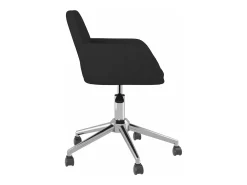 Sillas de comedor giratorias 2 unidades tela negro