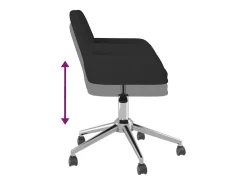 Sillas de comedor giratorias 2 unidades tela negro