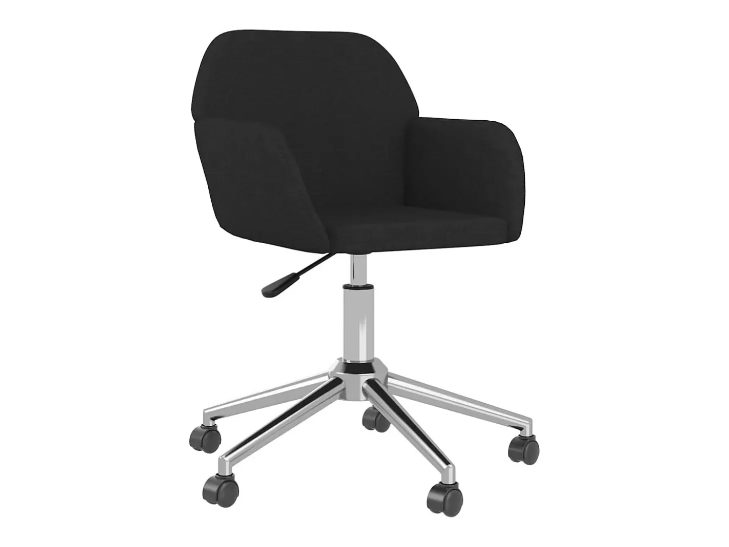 Sillas de comedor giratorias 2 unidades tela negro