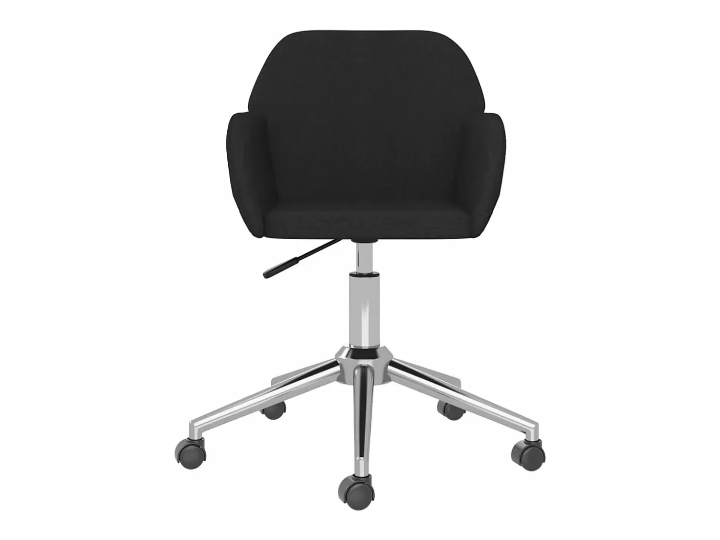 Sillas de comedor giratorias 2 unidades tela negro