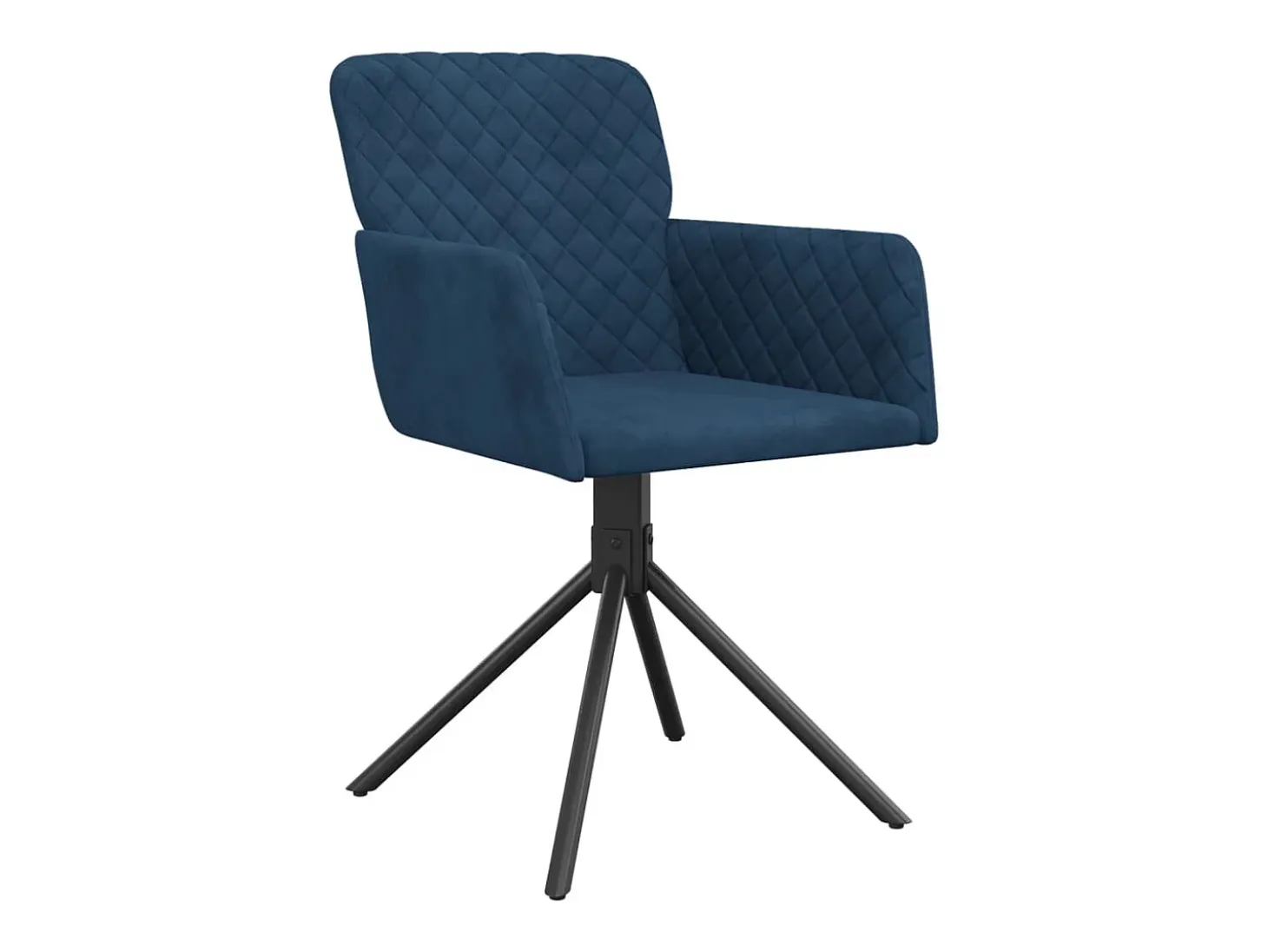 Sillas de comedor giratorias 2 unidades terciopelo azul