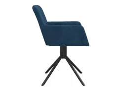 Sillas de comedor giratorias 2 unidades terciopelo azul