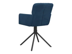Sillas de comedor giratorias 2 unidades terciopelo azul