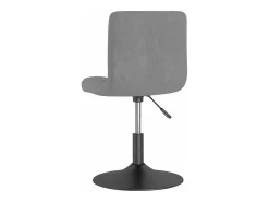 Sillas de comedor giratorias 6 unidades de terciopelo gris claro
