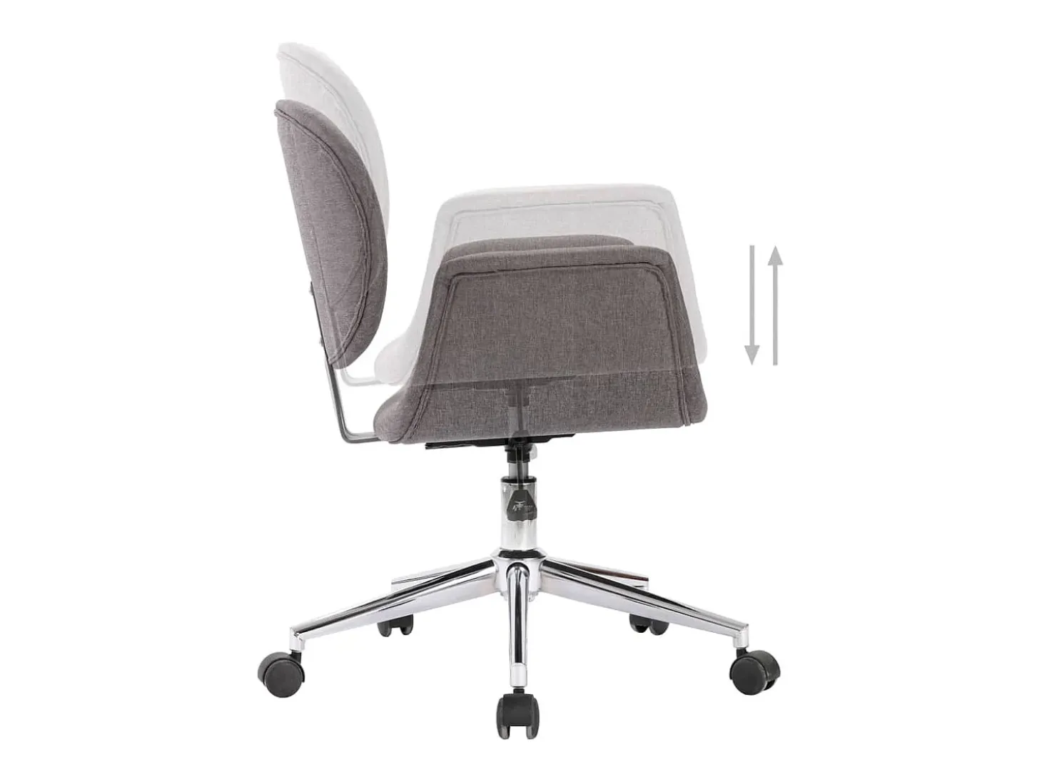 Sillas de comedor giratorias 6 unidades tela gris