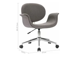 Sillas de comedor giratorias 6 unidades tela gris