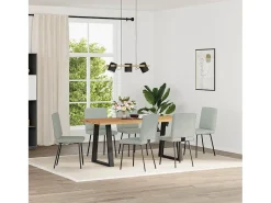 Sillas de comedor giratorias 6 unidades terciopelo gris claro
