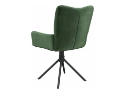 Sillas de comedor giratorias 2 unidades terciopelo verde oscuro