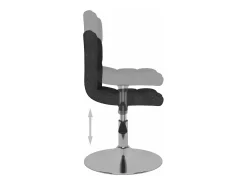 Sillas de comedor giratorias 2 unidades tela negro