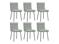 Sillas de comedor giratorias 6 unidades terciopelo gris claro