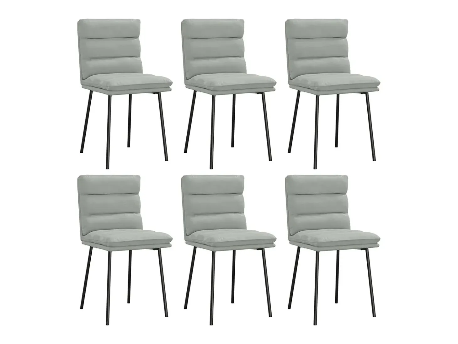 Sillas de comedor giratorias 6 unidades terciopelo gris claro