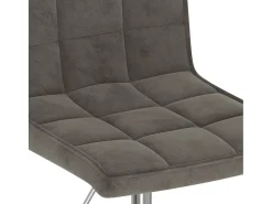 Sillas de comedor giratorias 6 unidades terciopelo gris oscuro