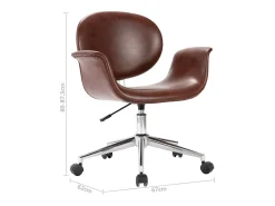 Sillas de comedor giratorias 4 unidades cuero sintético marrón