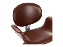 Sillas de comedor giratorias 4 unidades cuero sintético marrón