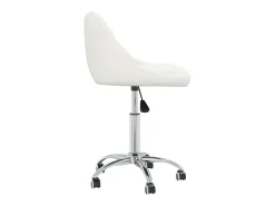 Sillas de comedor giratorias 6 unidades cuero sintético blanco