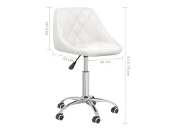 Sillas de comedor giratorias 6 unidades cuero sintético blanco