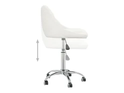 Sillas de comedor giratorias 6 unidades cuero sintético blanco