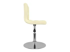 Sillas de comedor giratorias 2 unidades tela color crema